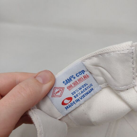 Los Algodones Baja Mexico Strapback Hat White OSFA Adjustable Embroidered Sam's - Picture 8 of 8
